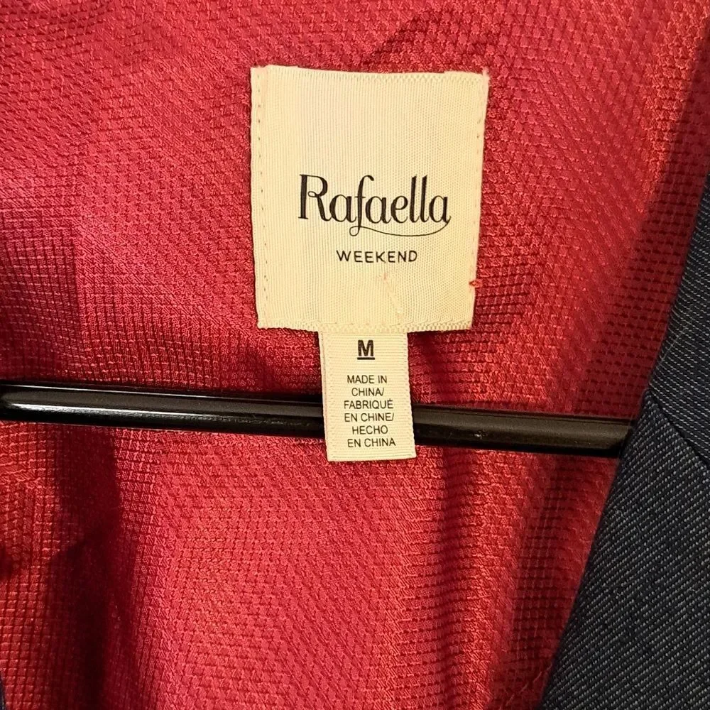 Rafaella Weekend Indigo Twill Blazer Suit Jacket Size Medium NWT